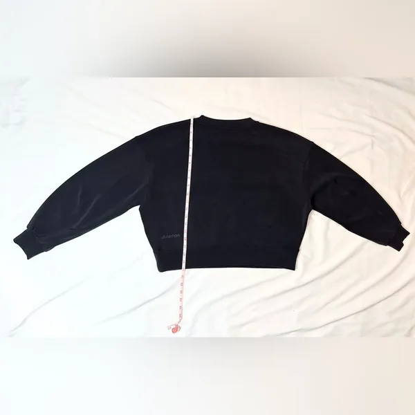 Lululemon NWOT Perfectly Oversized Cropped Crew *Softstreme - Black - 6 - Image 11
