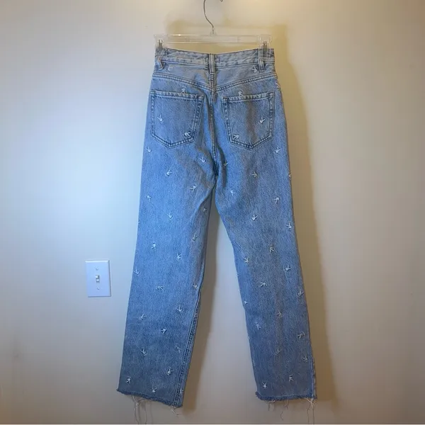 Playboy x PacSun Embroidered Straight Leg‎ Jeans Size 23 High Rise - Image 2