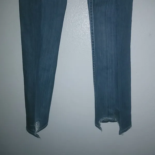 BKE Kate 31x37 Tall Low Rise White Contrast Stitched Pocket Boot Cut Jeans - Image 6