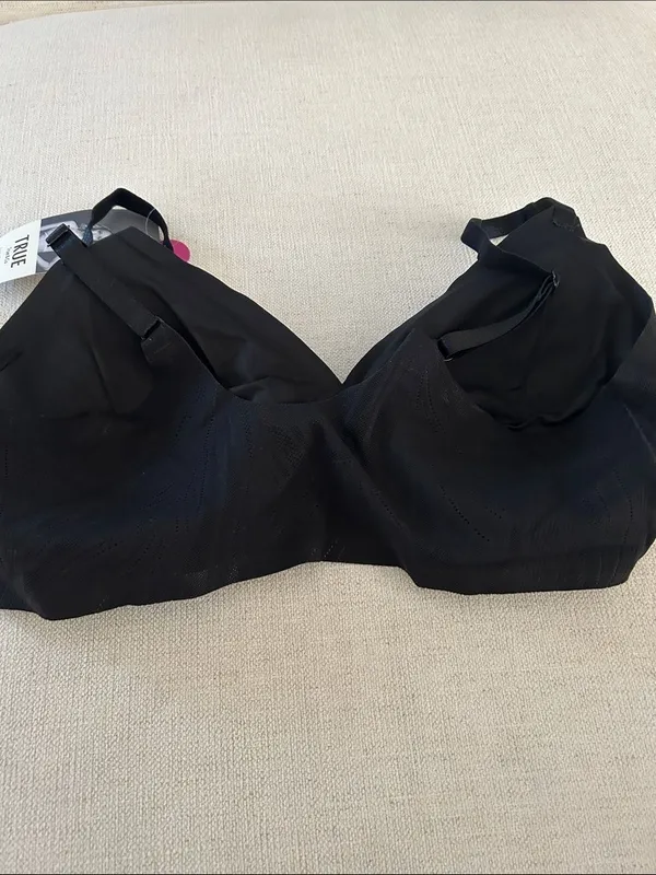 True & Co Lace Triangle Bralette, Black, Size XL, NWT - Image 5
