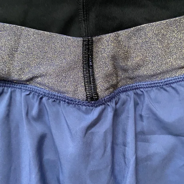 VSX Victorias Secret Womens Blue Athletic Skort Metallic Waistband‎ Small - Image 4