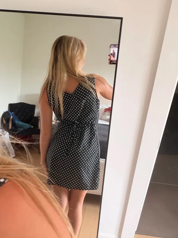 Polka dot tie dress Black Size M - Image 2
