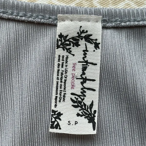 Free People Intimately Free Gray Ribbed Swing Racerback Tank Top Size S - Image 8