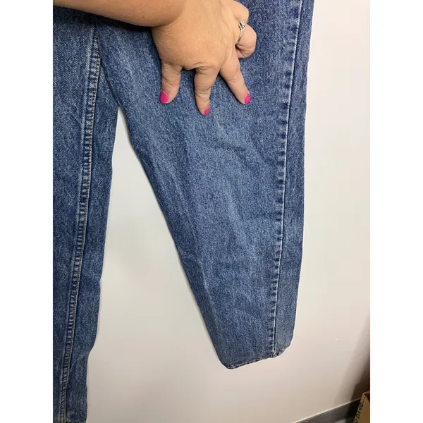 Lawman Jeans Women 7 Blue Good Vintage High Waist Tapered Leg Button Fly Western - Image 6