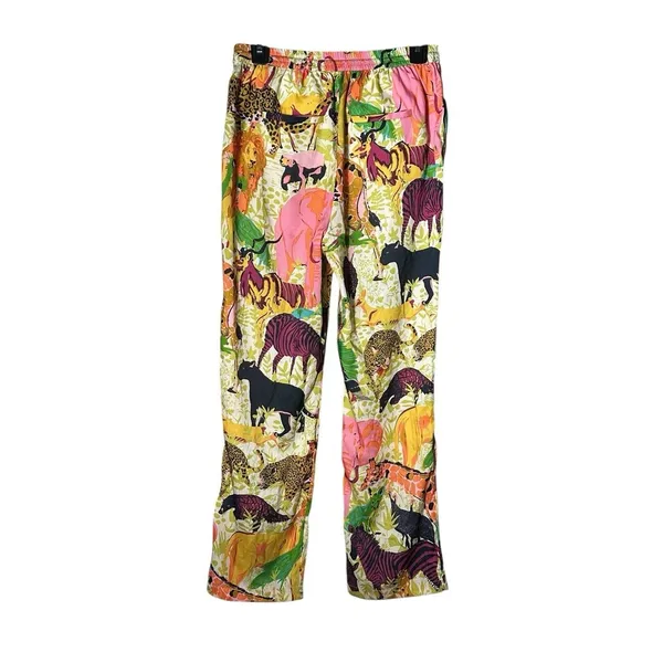 J Crew Pants Size 2 Drapey Wide Leg Ratti Safari‎ Printed Soft Tropical #QR6-5 - Image 8