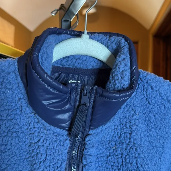 NWT Aerie Dream Sherpa Quarter Zip Pullover Marbled Blue XL Oversized Cozy - Image 7