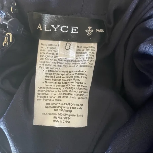 Alyce Paris Sparkly Lace High Neck Halter Open Back Mini Homecoming Dress Size 0 - Image 3