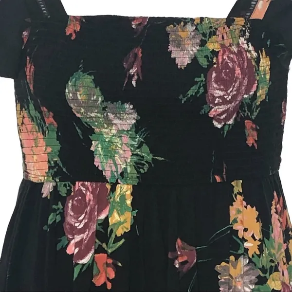 Band of Gypsies Floral Smocked Mini Dress S Western Romance Festival Boho - Image 12