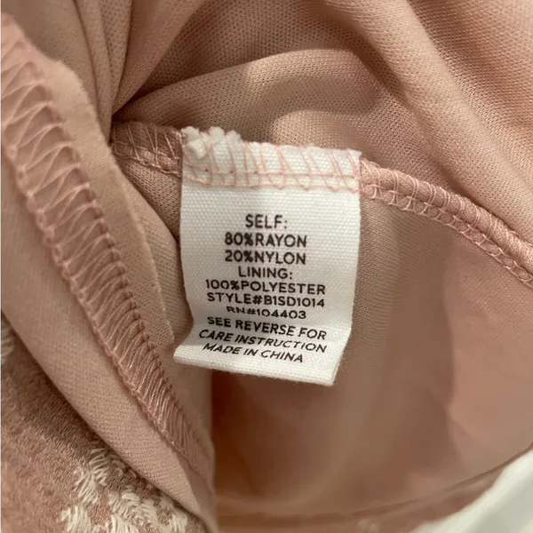 BLU PEPPER Soft Pink Embroidered Eyelet Mini Dress Small Coquette Cottagecore - Image 16