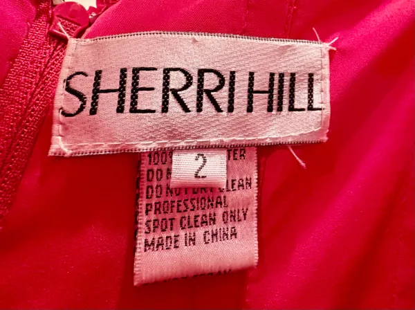 Sherri Hill Pink Strapless Satin Bow Long Gown Zip With Petticoat Women’s 2 - Image 5