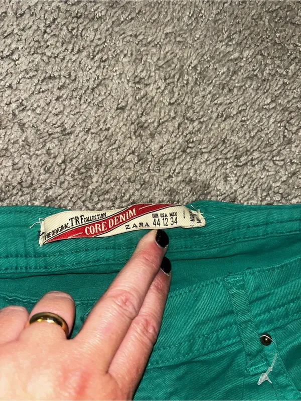 Zara green skinny jeans nwt size 10 #skinny #denim - Image 5