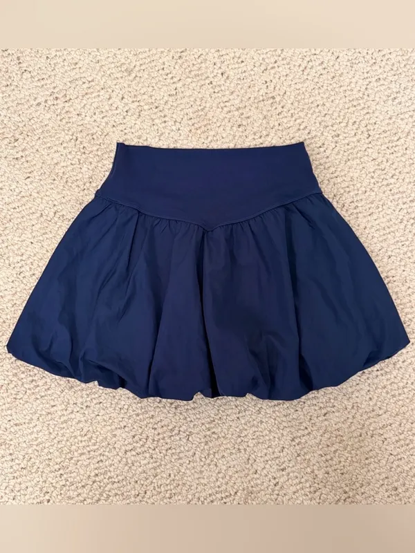 OFFLINE by Aerie Real Me Navy Bubble Skort Athletic Tennis Pickleball‎ Medium - Image 2