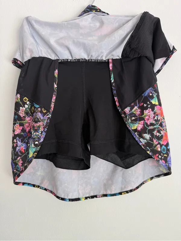 Lululemon Hotty Hot High Rise Skirt Skort Black Flowerscope Floral Size 2 W8AFWT - Image 8