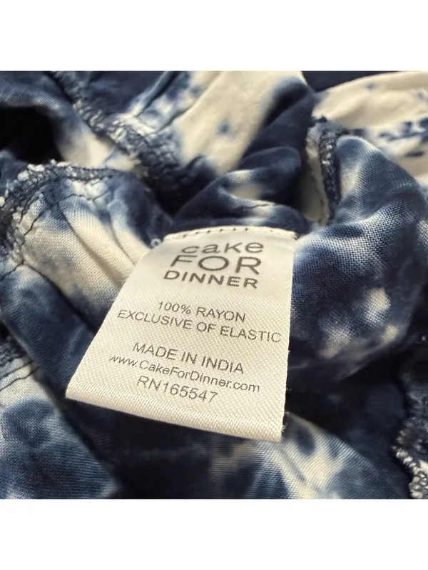 Cake For Dinner Blue & White Tie Dye Ruffle Tiered Mini Skirt Sz M Medium - Image 5