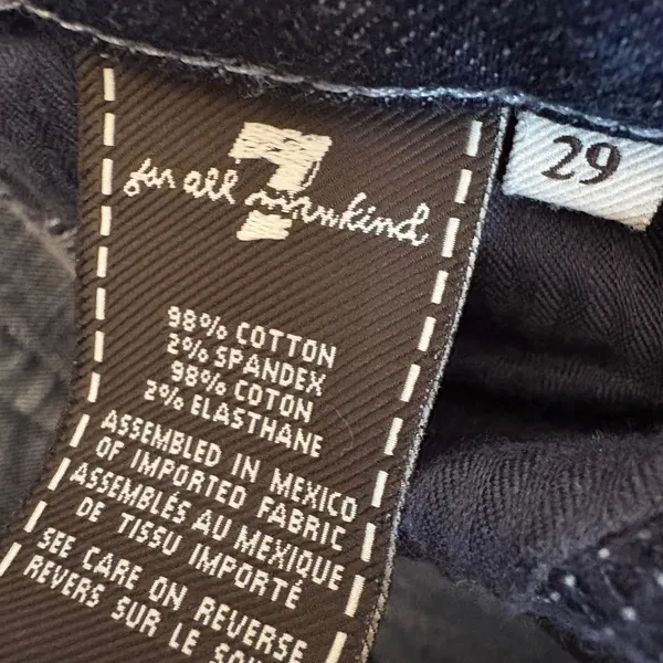 7 For All‎ Mankind "A" Pocket Bootcut Jeans Dark Wash Y2K Size 29 - Image 8