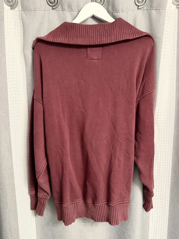 Aerie Sweater Oversized Pullover Quarter-Zip - Image 2