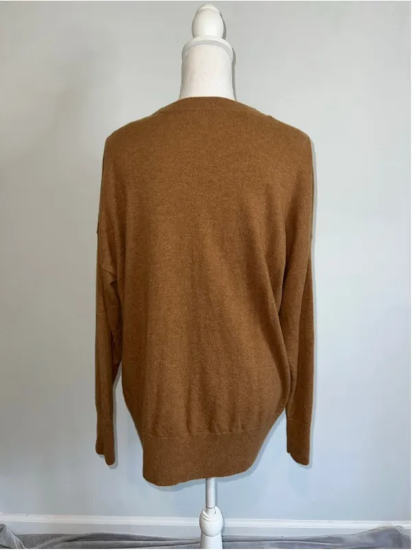 & Other Stories Paris Atelier Brown Cashmere Crew Neck Sweater SMALL - Image 3