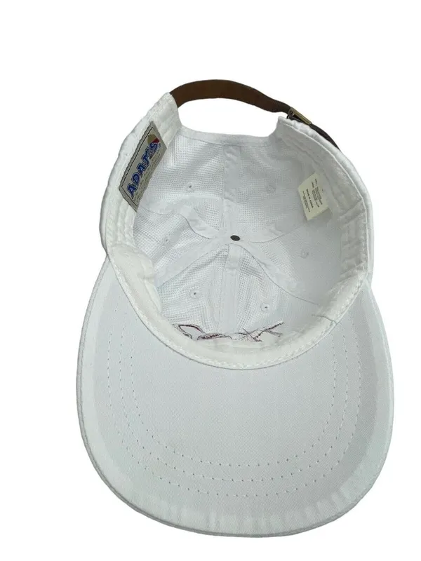 Chi Omega White Hat Baseball Cap Sorority Womens Greek Letters Embroidered Adams - Image 7