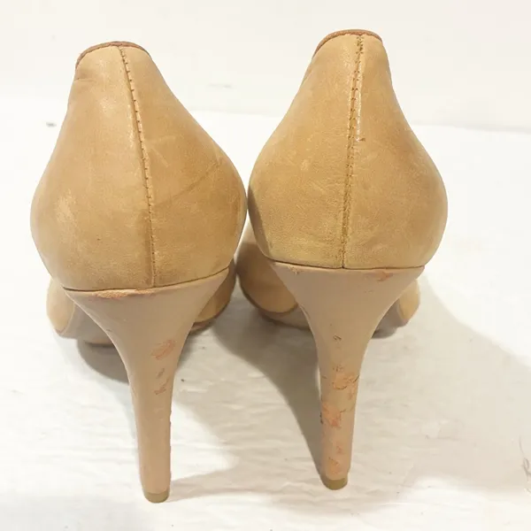 Jeffrey Campbell Bullet Tan White‎ Toe Cap Size 7.5 Women’s Heels Shoes - Image 4