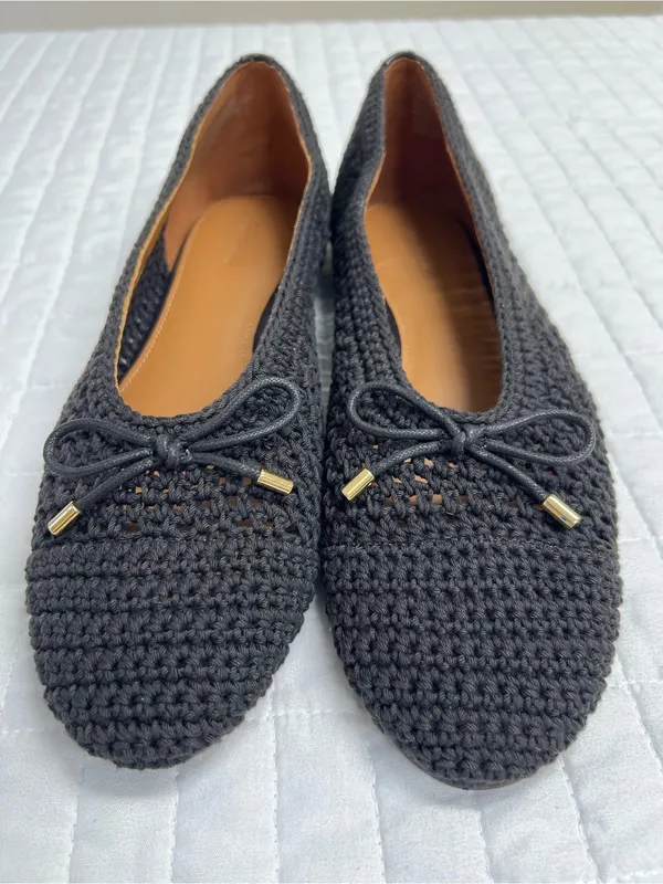 Madewell The Hester Flat in Crochet Roasted Espresso Brown Size 10 - Image 7