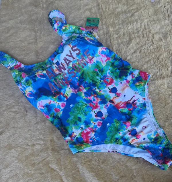 Emme Jordan Womens 'Always Awesome' One-Piece Swimsuit Colorful - Image 4