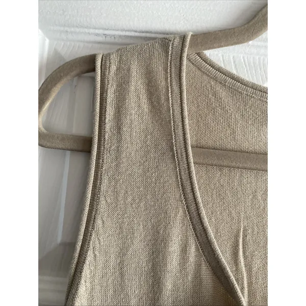 Tex‎ by Max Azria Henley Tank Top Womens XS Beige Knit Cotton Modal Size XS - Image 3