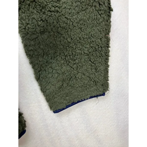 Perch by Blu Pepper Womens 2XL Green Sherpa Fleece Zip Up Hoodie Jacket‎ - Image 4