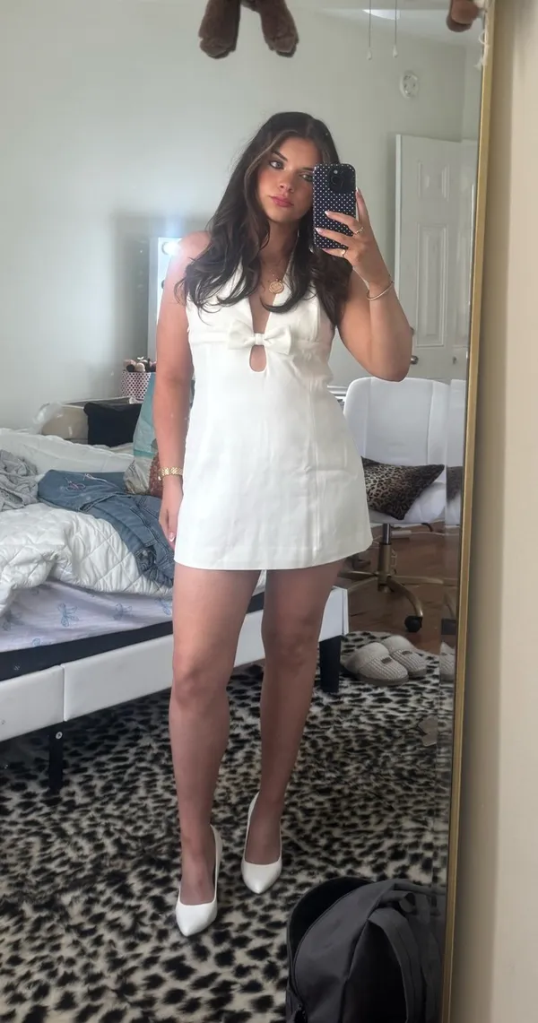 Princess Polly White Halter Dress - Image 2