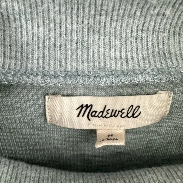 Madewell size medium green gray long sleeve‎ pullover style sweater mock neck - Image 4