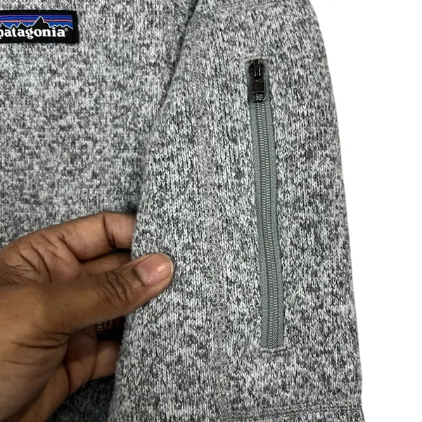Patagonia Women's Gray Fleece Quarter Zip Pullover Better Sweater - Sz Small - Image 7