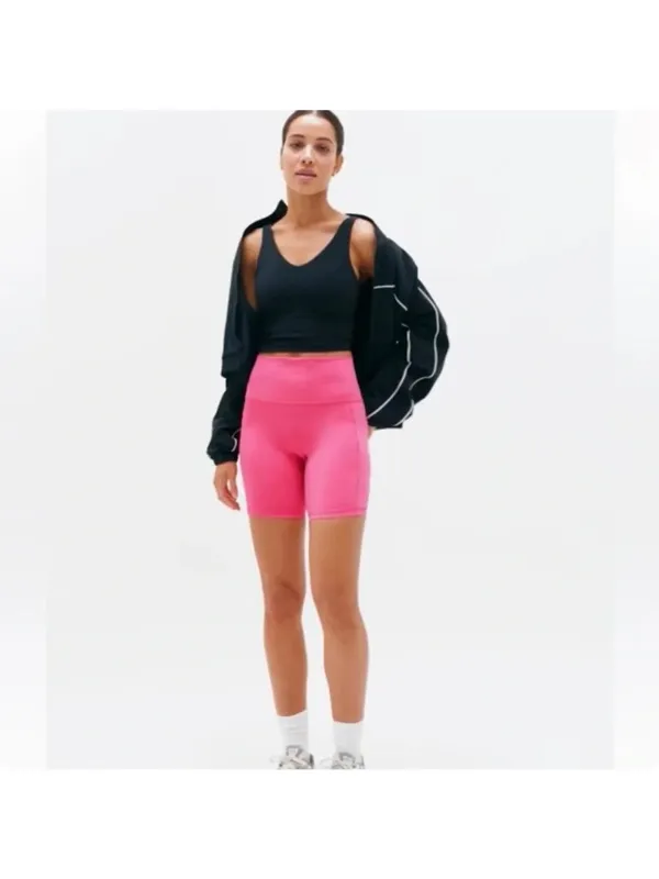New Athleta XS Salutation Stash 7" Short X-Small Cerise Pink - Image 4