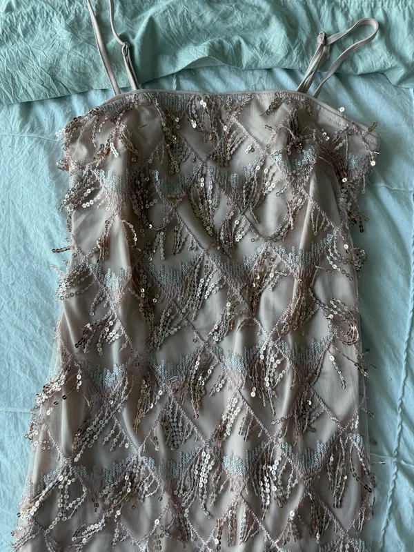 Sequin Dress size small Tan - Image 6