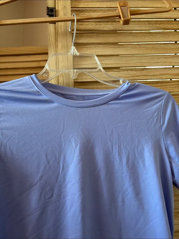 IZOD Ladies Light Lavender Crewneck Shirt XS - Image 2