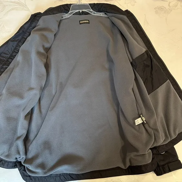 NAPAPIJRI GEOGRAPHIC Size-L‎ Mens Winter Jacket Bomber Black Insulated - Image 6