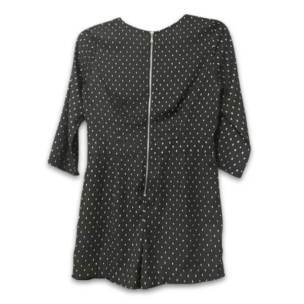 Zara Black Polka Dot Romper 3/4 Sleeve Romper Playsuit Size Small Retro Chic - Image 6
