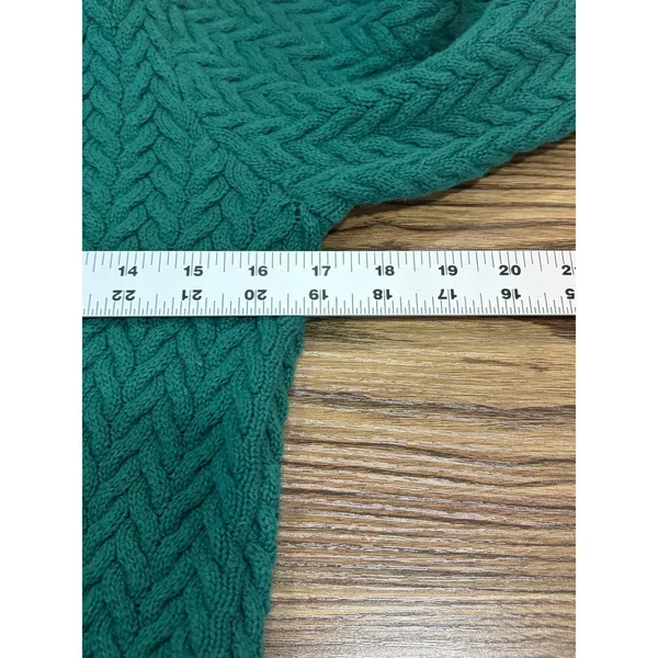 Janie and Jack Green Textured Knit Sweater White Stripe Sleeve Size‎ 12 - Image 9