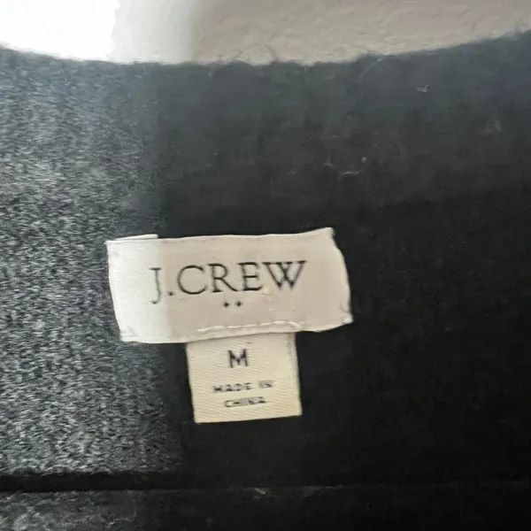J.Crew Sweater Women's Medium Black Wool Blend Oversized Cozy - Image 3