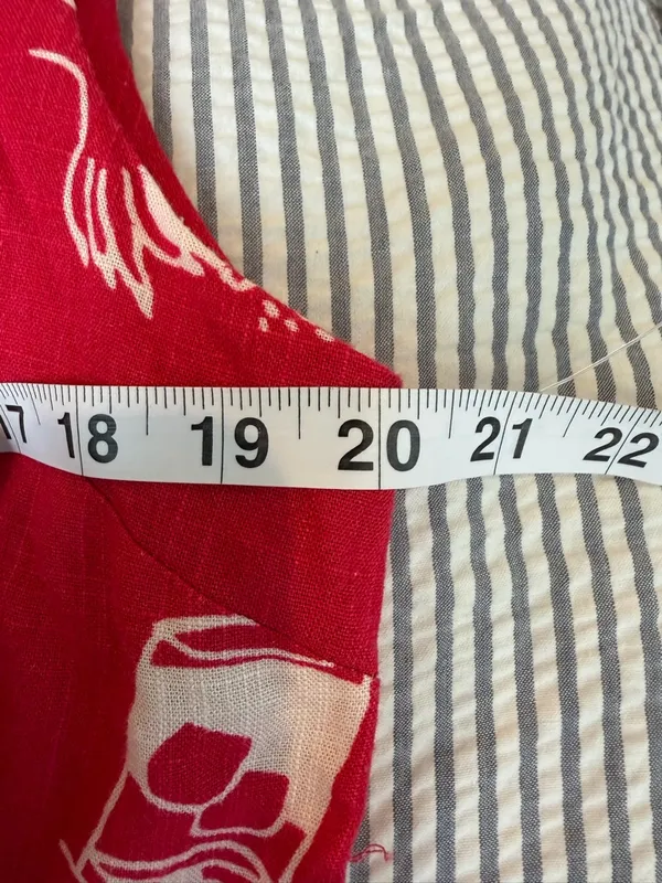 Paper Heart Red Linen Blend sleeveless mini dress size Large New With tags - Image 11