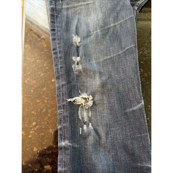 Big Star Nina Jeans Sz 30L Long‎ Dark Denim Distressing Straight Leg Western - Image 13