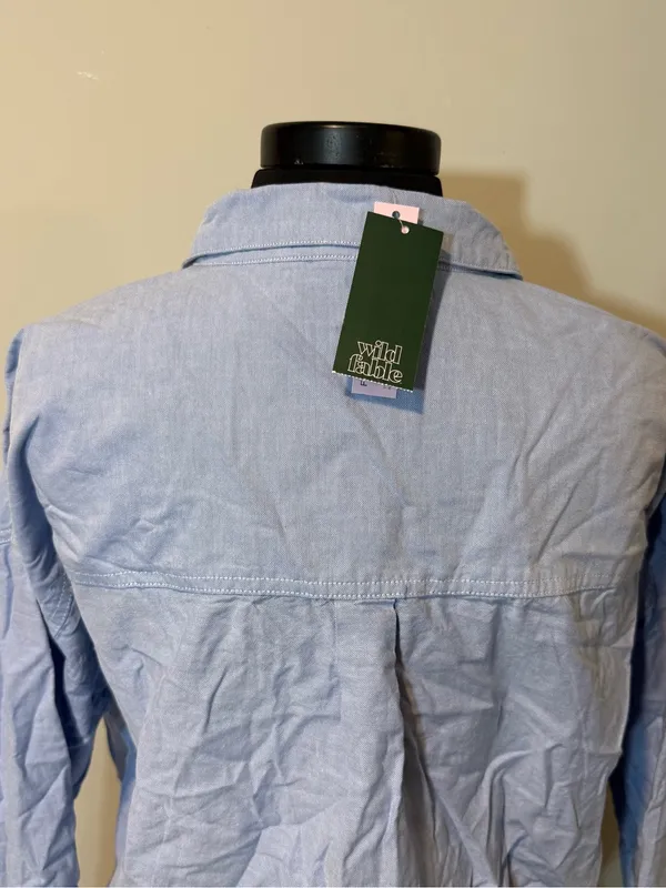NWT Wild Fable Crop Top Button Down Shirt in Size XL - Image 5