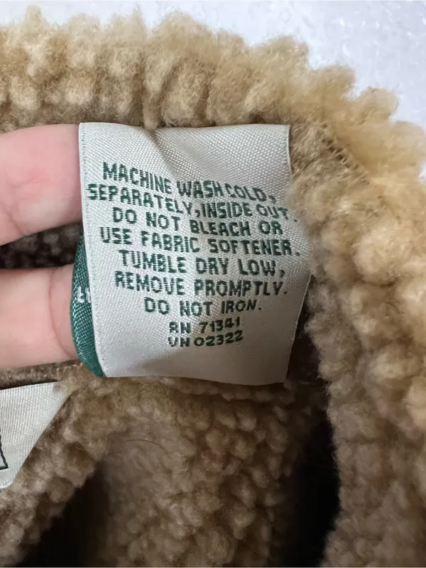 L.L. Bean Women's suede faux fur Shearling-Trim Trench Coat L regular - Image 3