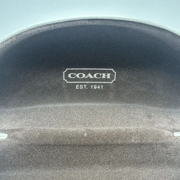 Coach Original White Logo Hard Sunglass Case Holder Sunglasses Microfiber Cloth - Image 13