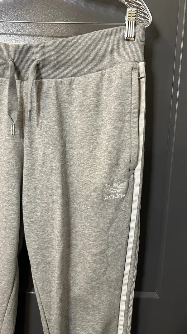 Adidas Gray 3-Stripe Men's Jogger Sweatpants - Image 5