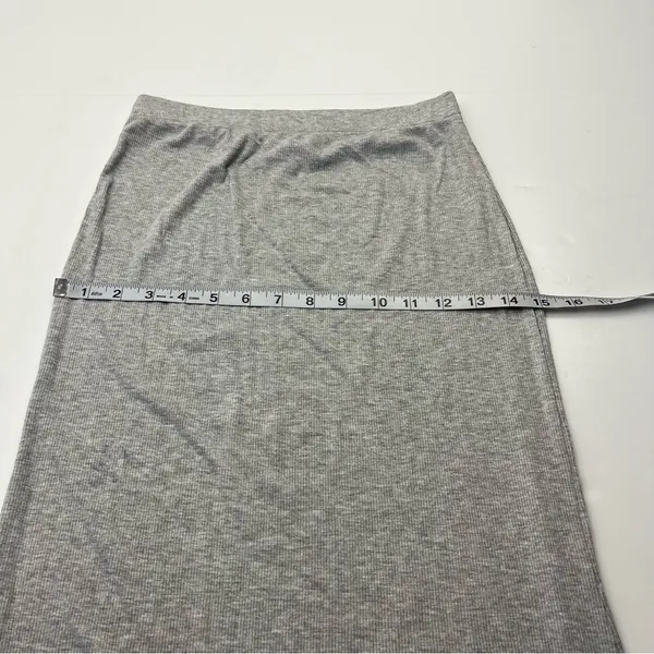 Riot Swim Lounge Ribbed Maxi Skirt Womens Size‎ Large Grey Gray Stretch Long - Image 7
