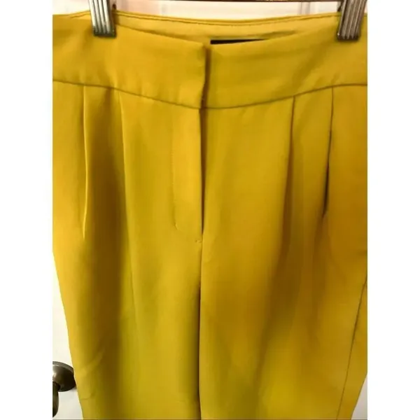 Express high rise mustard yellow ankle pants size 2 dress pants work pants - Image 2