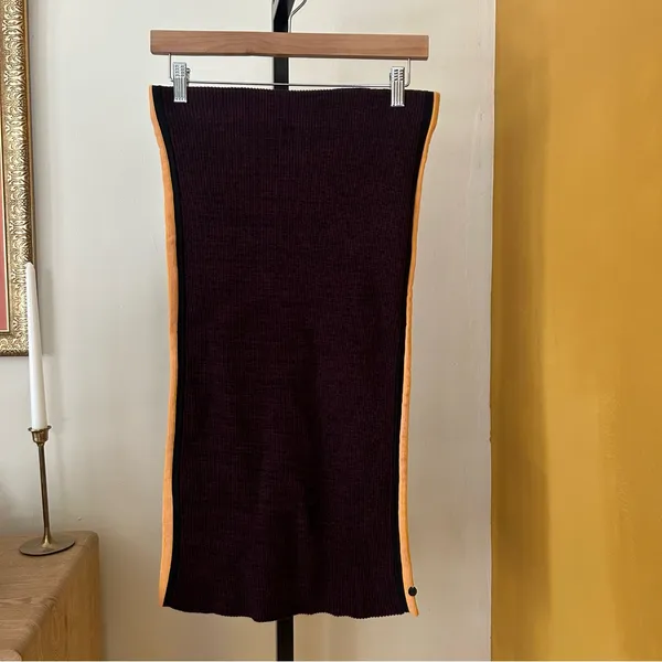 Scotch & Soda Dans La Nuit Fitted Ribbed Knit Skirt Side‎ Stripes Bodycon Size M - Image 3