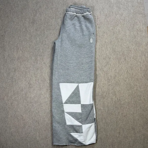 Free People Movement Hot Shot Geometric Patchwork Wide Leg Sweatpants‎ Gray XS - Image 14