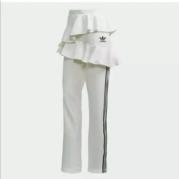 ADIDAS J KOO Ruffle Track Pants Asymmetrical New - Image 3