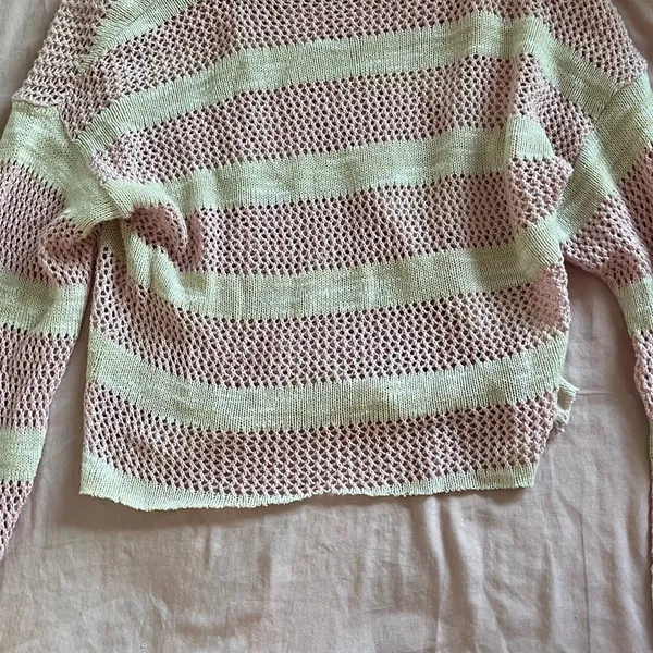 striped knit sweater Pink Size 2 - Image 3