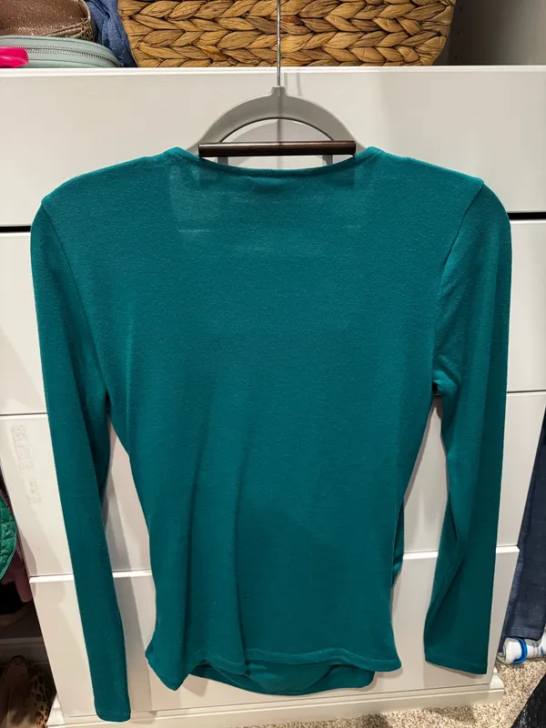 Ann Taylor Teal Wrap Style Top 💚 - Image 3